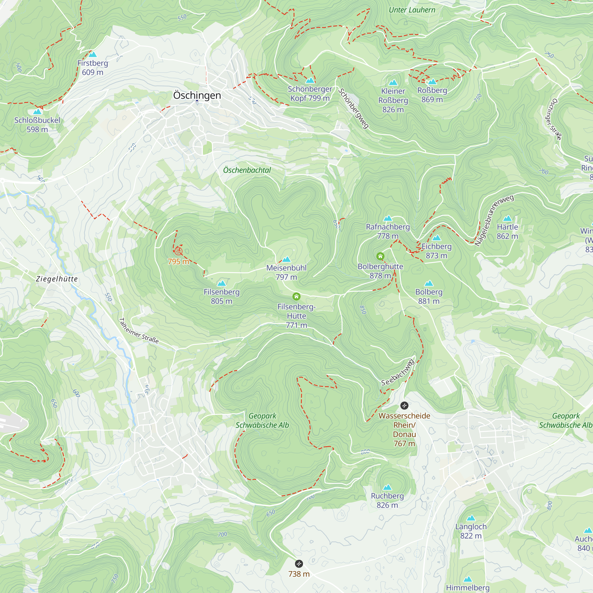 Filsenberg-Hütte map