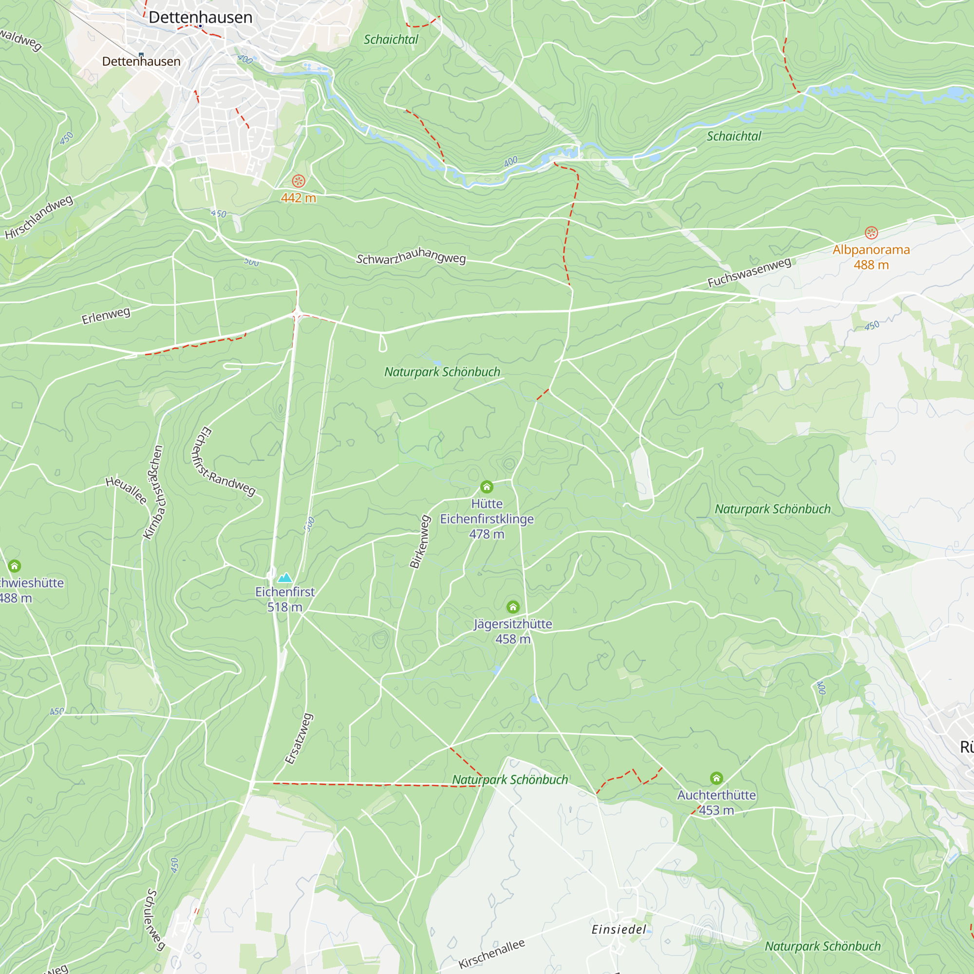 Hütte Eichenfirstklinge map