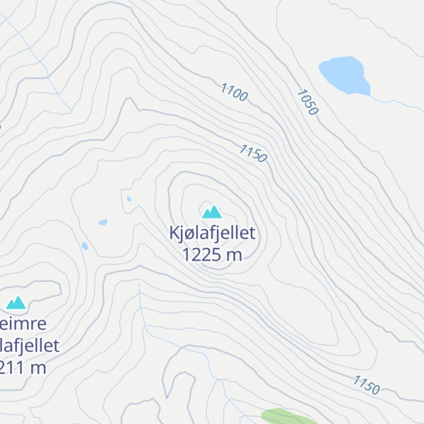 Map of Kjølafjellet