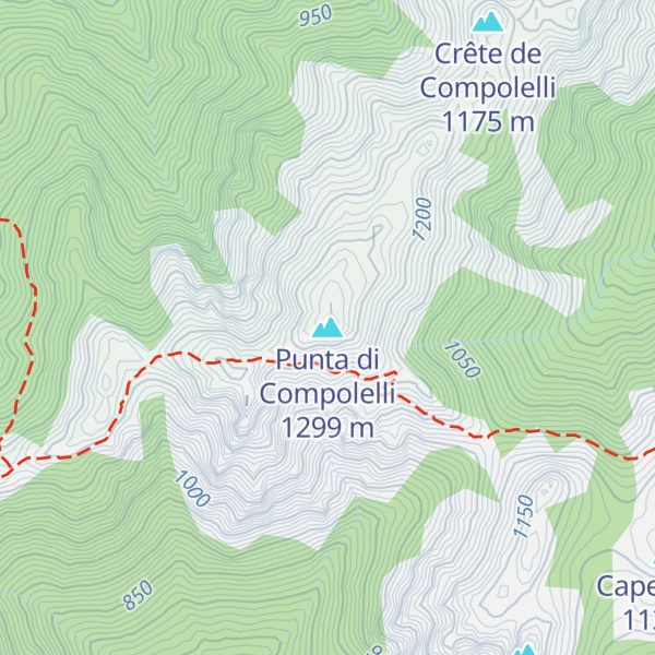 Map of Punta di Compolelli