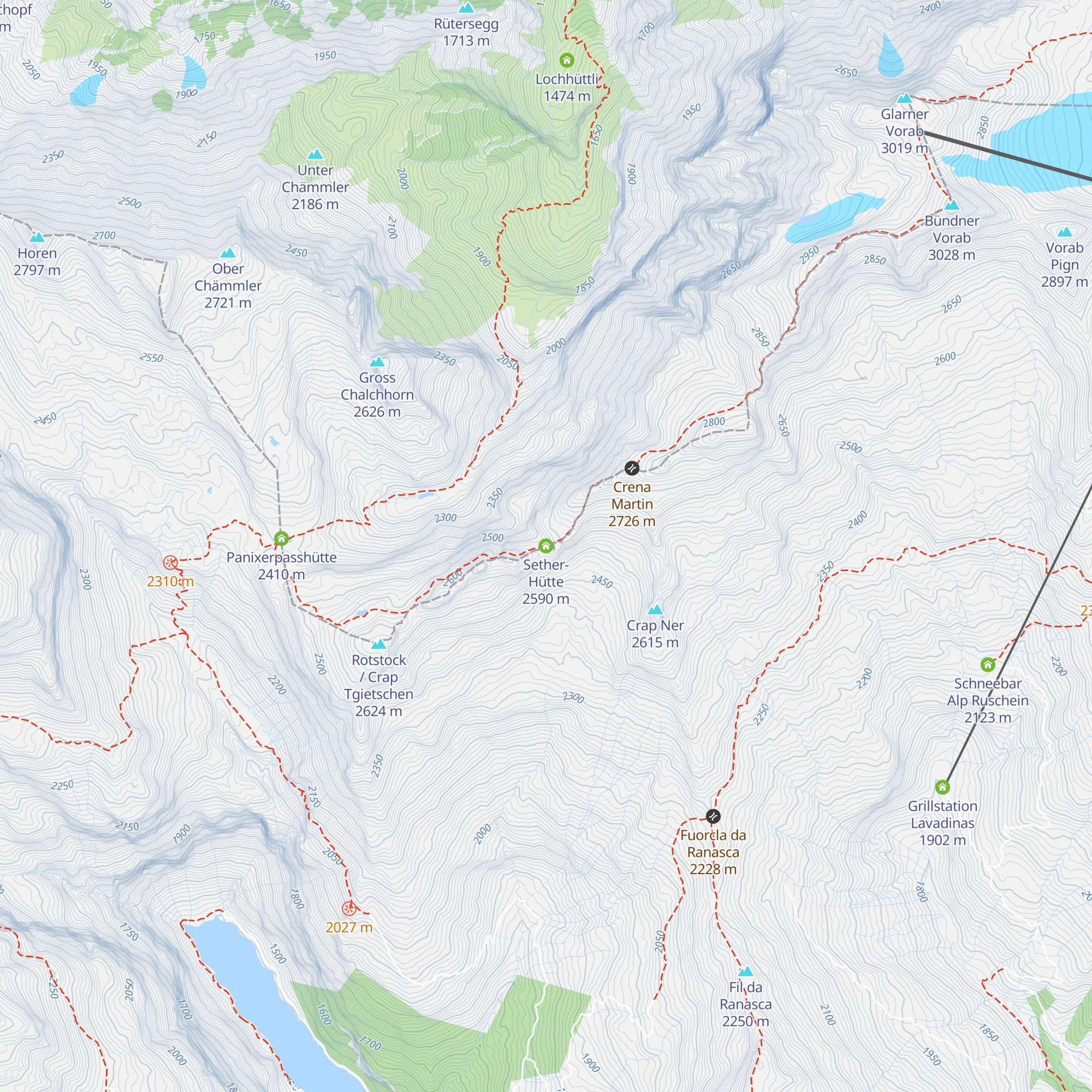 Sether-Hütte map