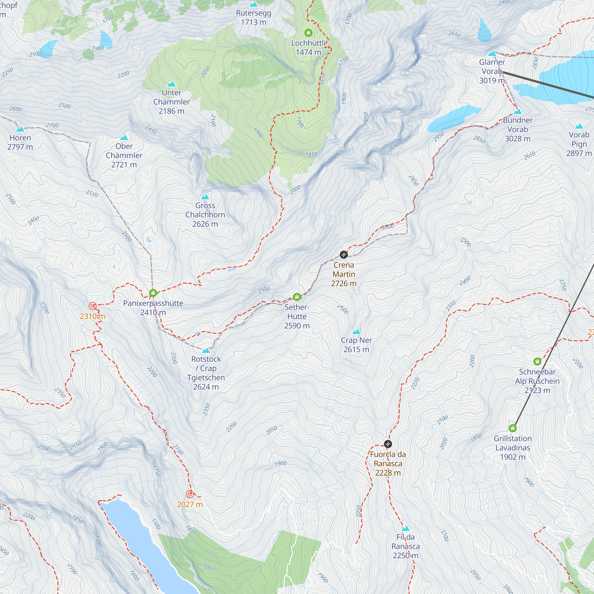 Sether-Hütte map