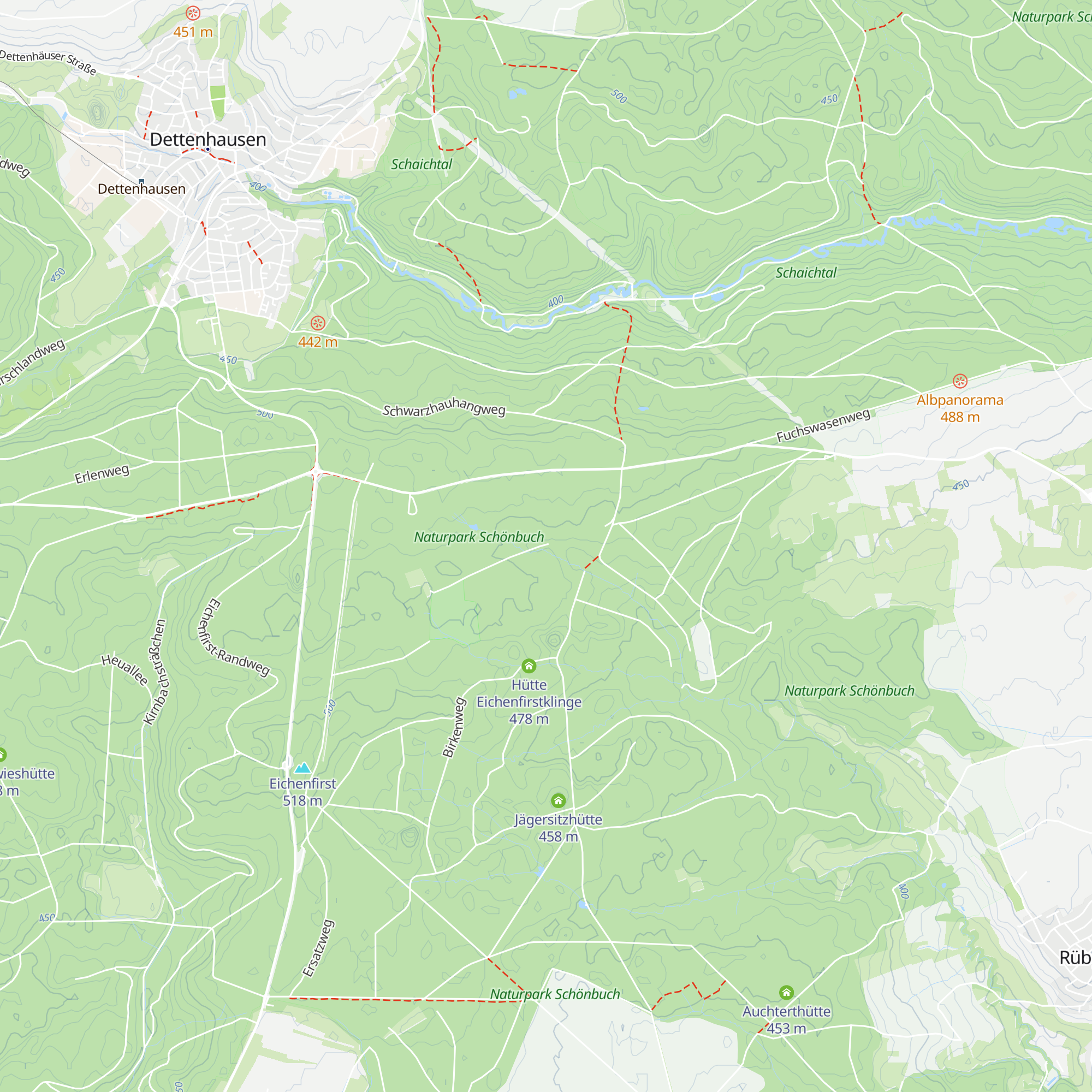 Rinden-Hütte map