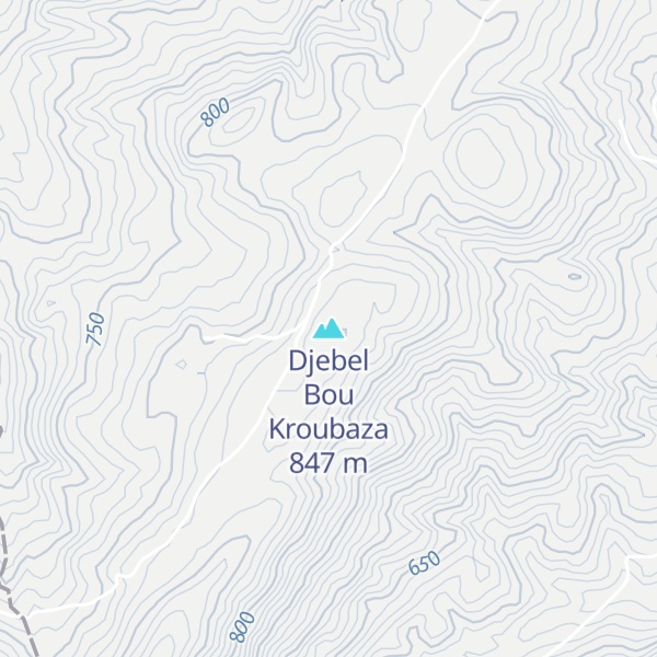 Map of Djebel Bou Kroubaza
