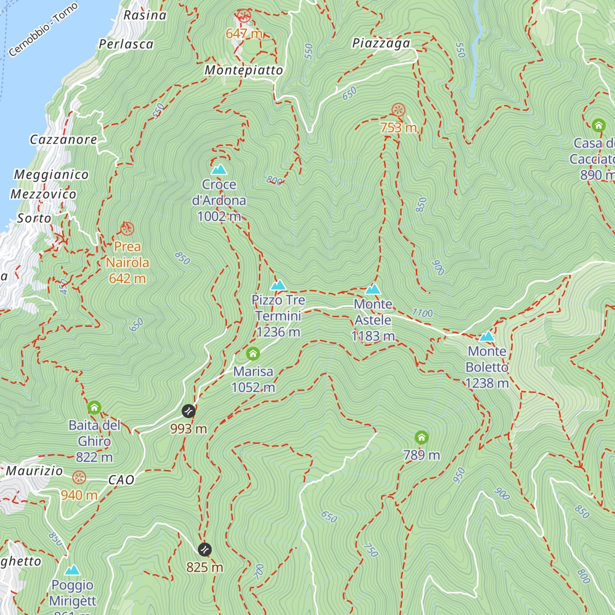 Baita Bondella map