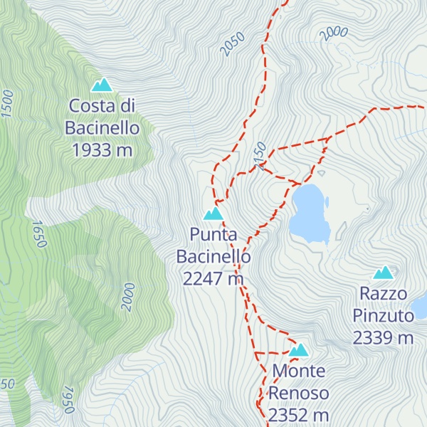 Map of Punta Bacinello