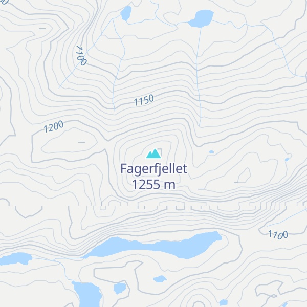 Map of Fagerfjellet
