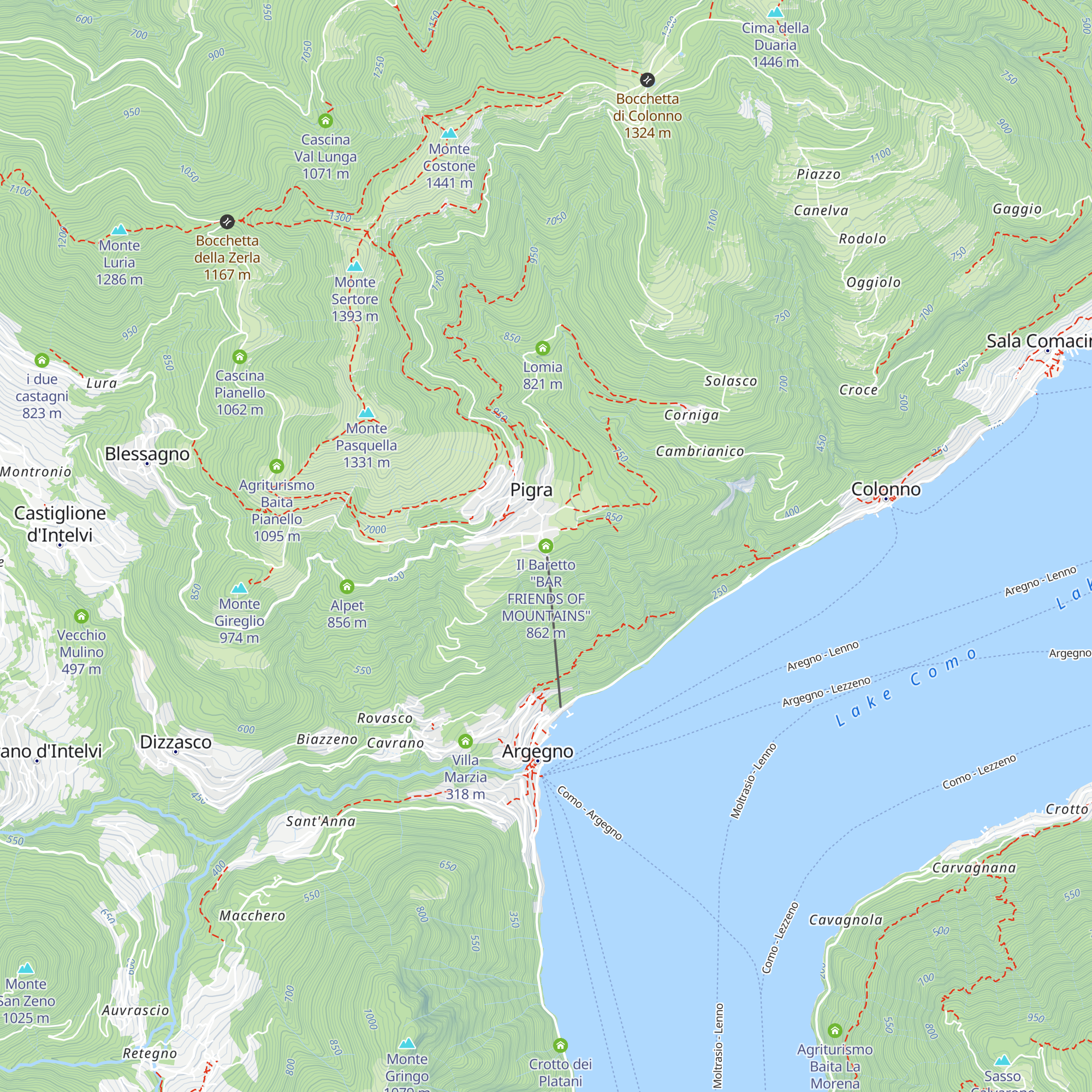 Il Baretto "BAR FRIENDS OF MOUNTAINS" map
