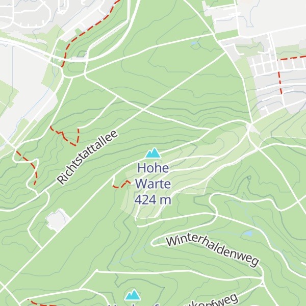 Map of Hohe Warte