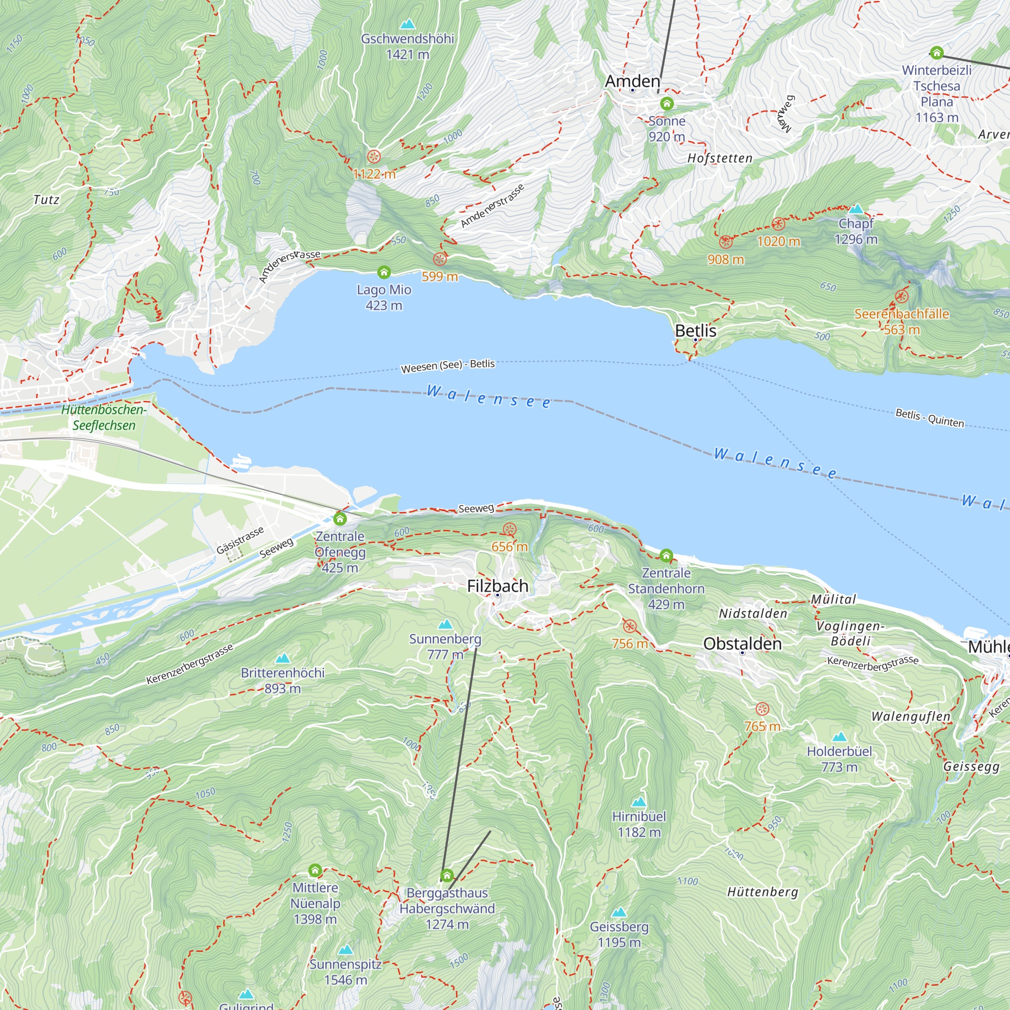Zentrale Weisswand map