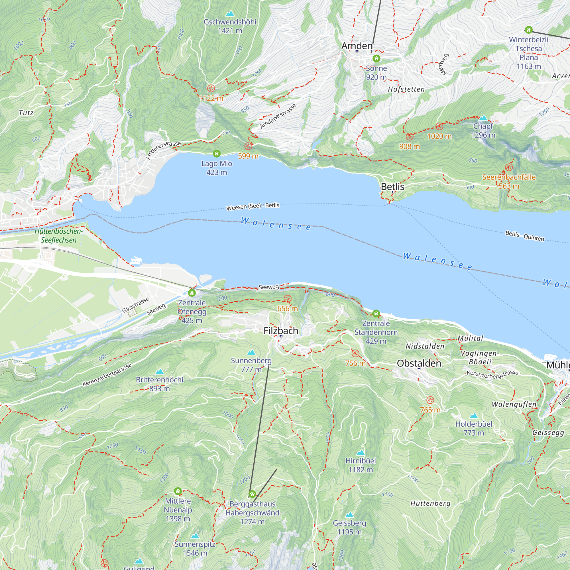 Zentrale Weisswand map