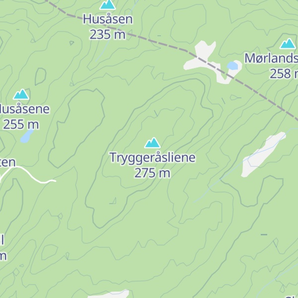 Map of Tryggeråsen