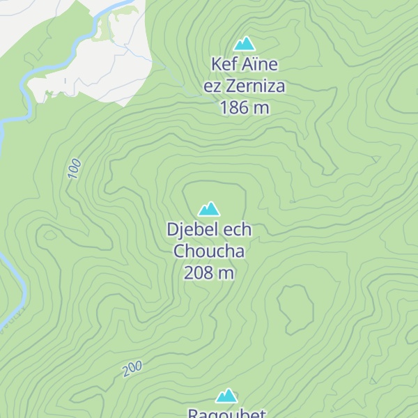 Map of Djebel ech Choucha