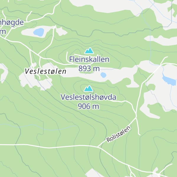 Map of Veslestølshøvda