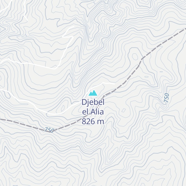 Map of Djebel el Alia