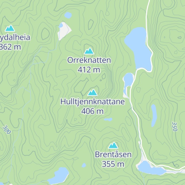 Map of Hulltjennknattane