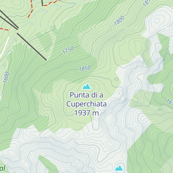 Map of Punta di a Cuperchiata