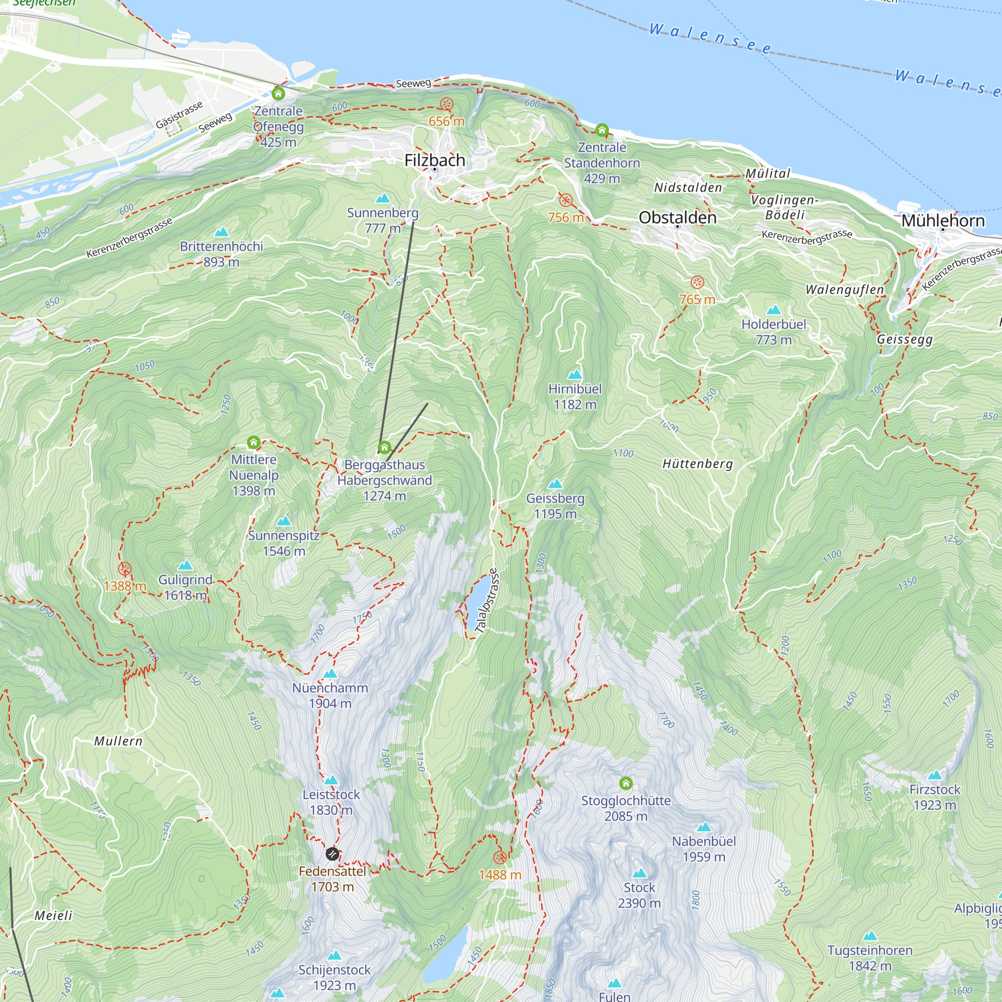 Alp Talalp-Spanegg map