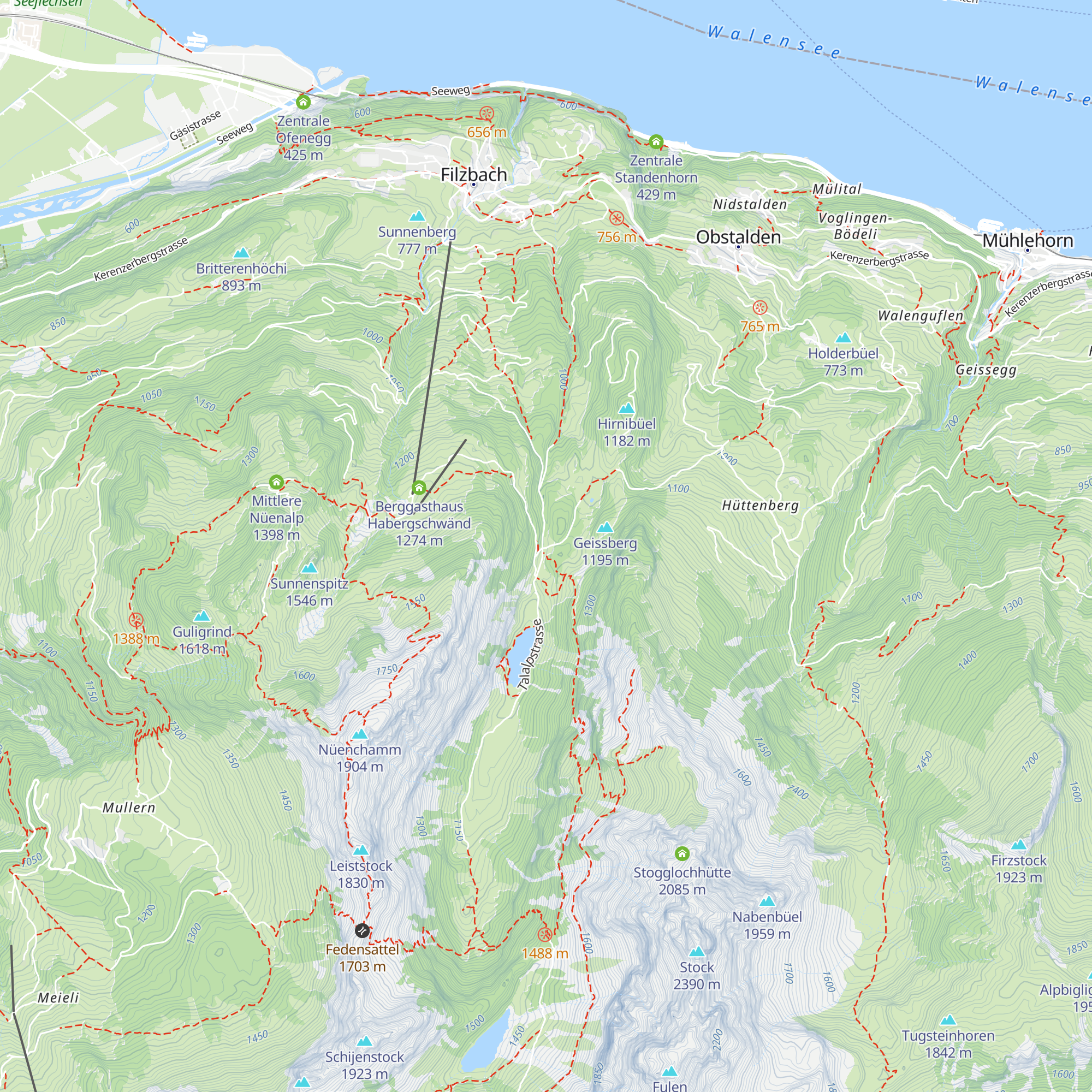 Alp Talalp-Spanegg map