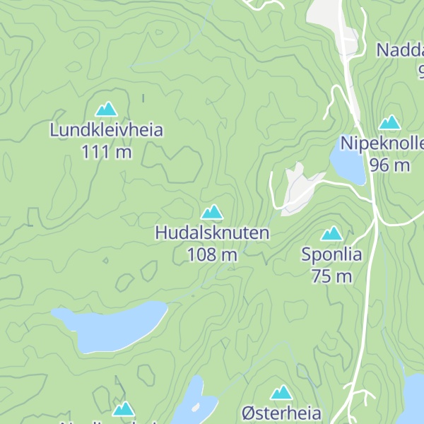 Map of Hudalsknuten