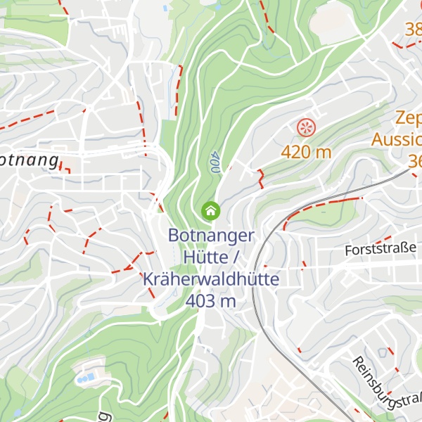 Map of Botnanger Hütte / Kräherwaldhütte