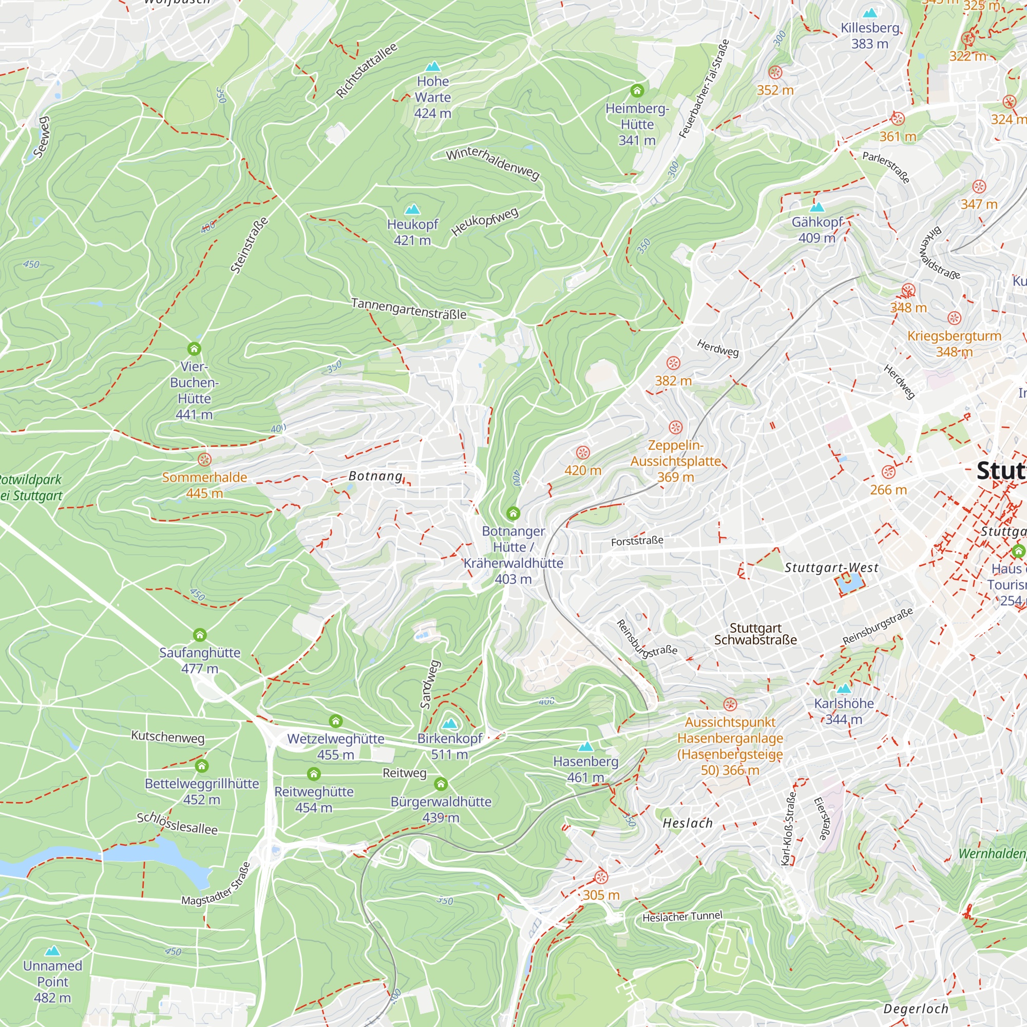 Botnanger Hütte / Kräherwaldhütte map