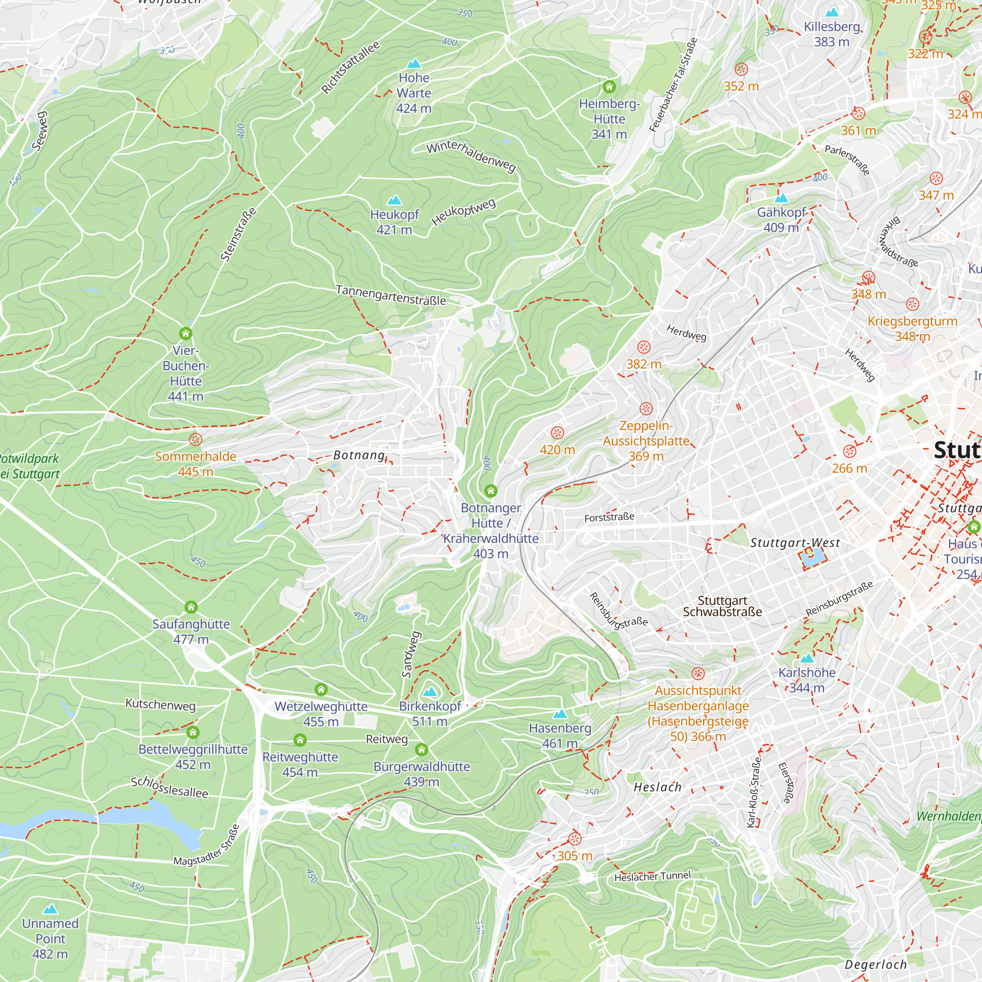 Botnanger Hütte / Kräherwaldhütte map