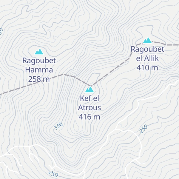 Map of Kef el Atrous