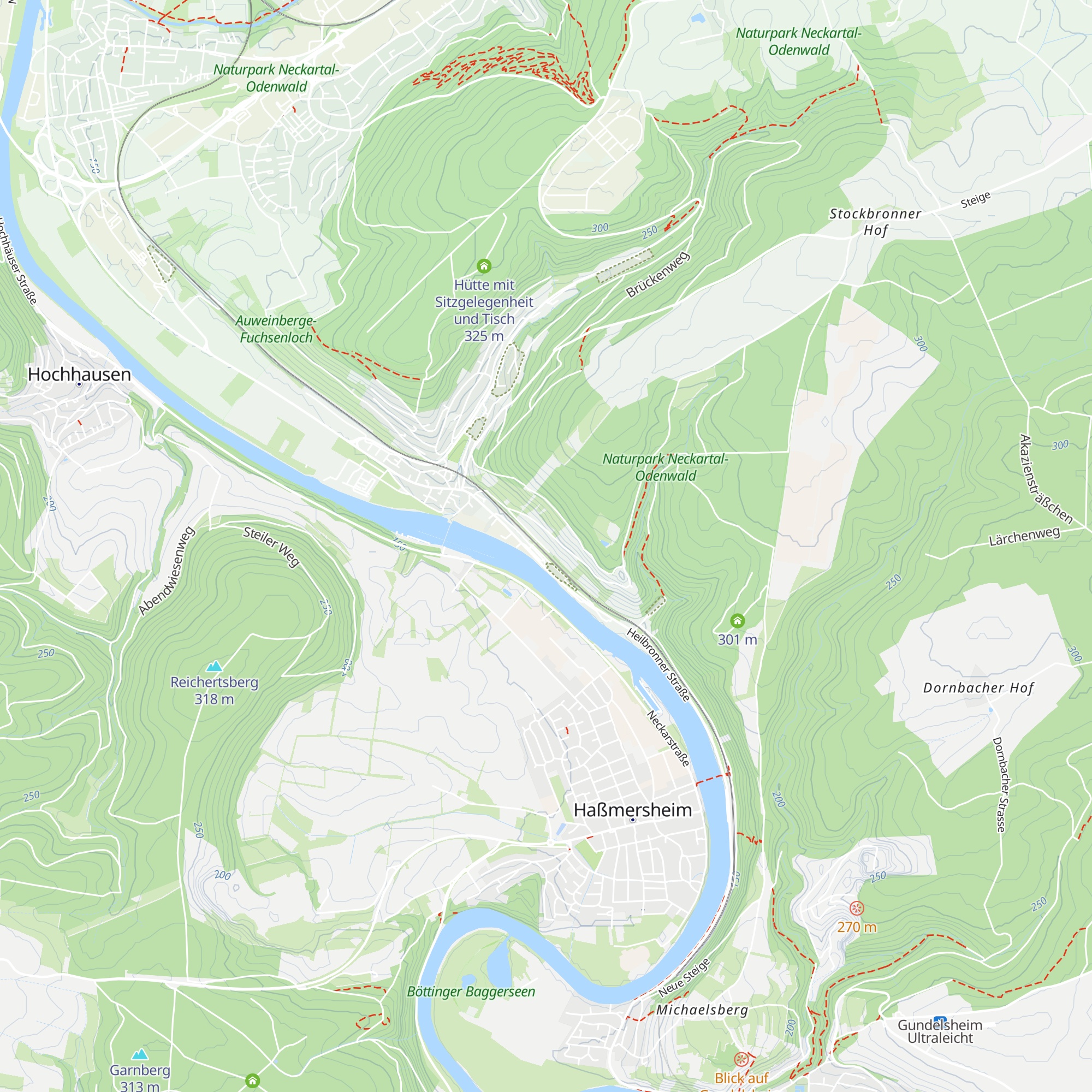 Hornbachhütte map