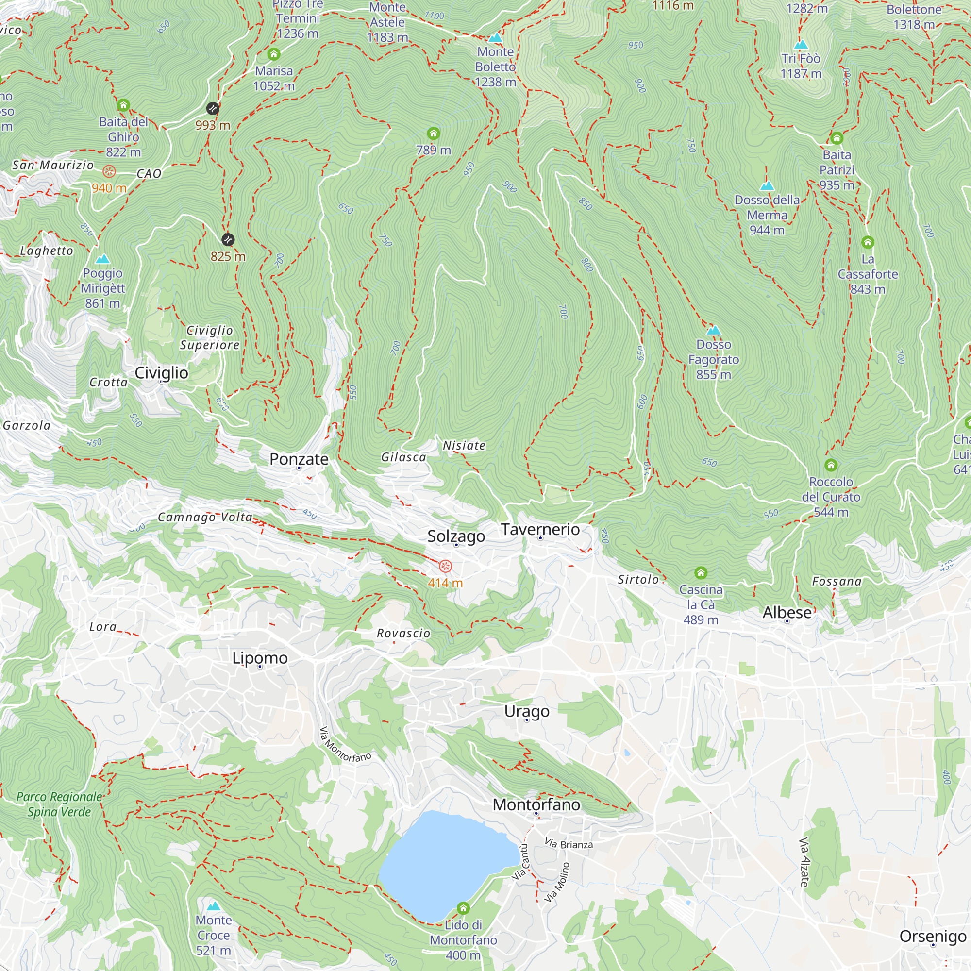 Villa Plinia map