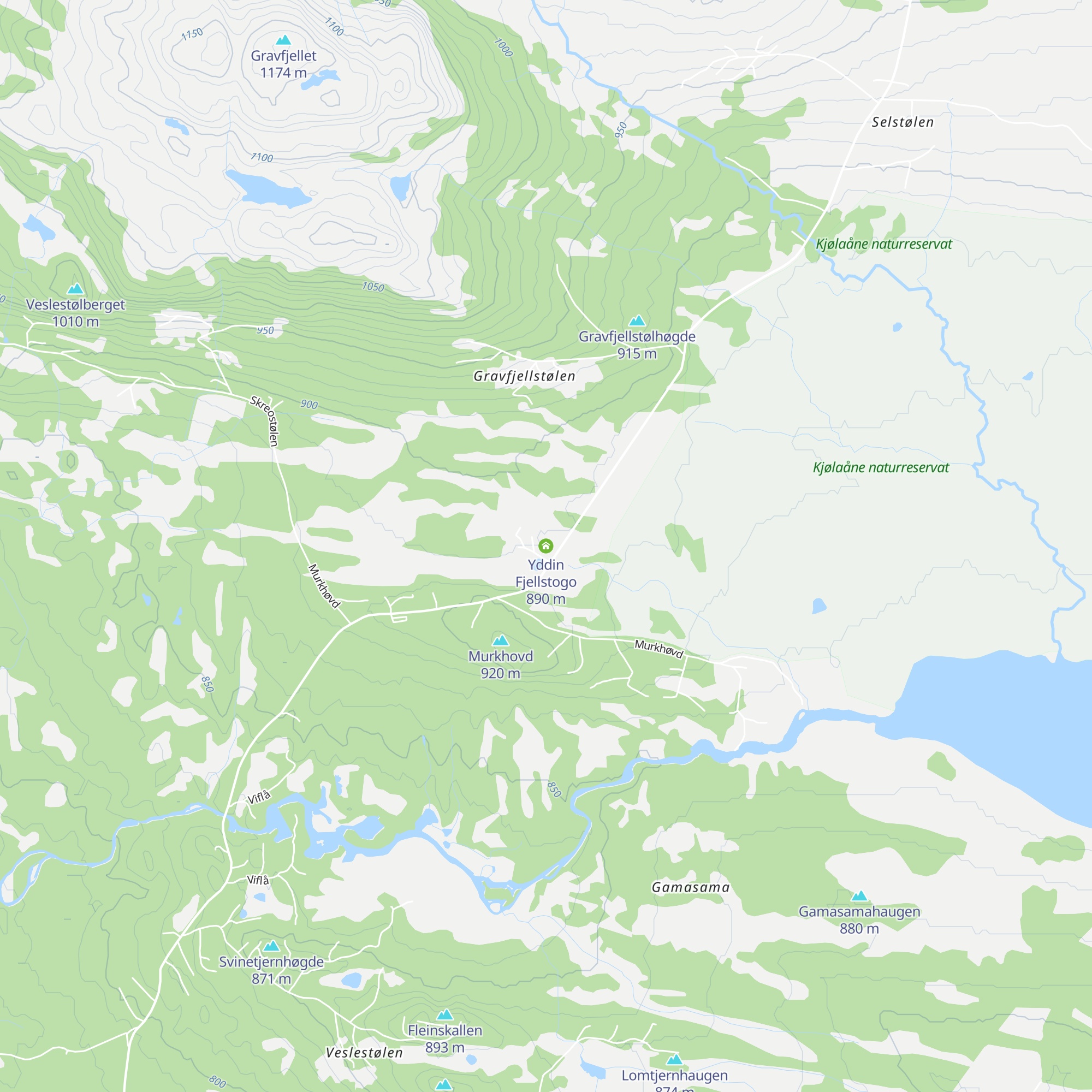 Yddin Fjellstogo map
