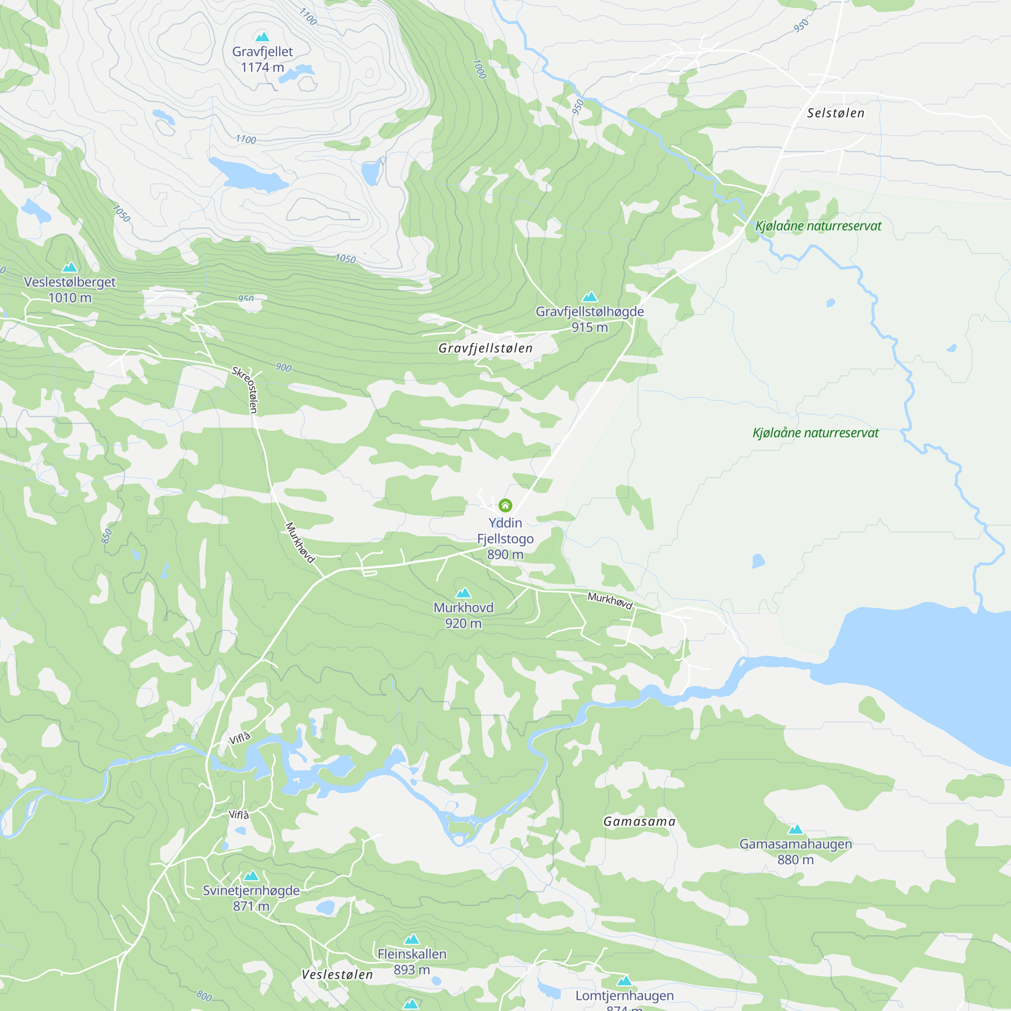 Yddin Fjellstogo map