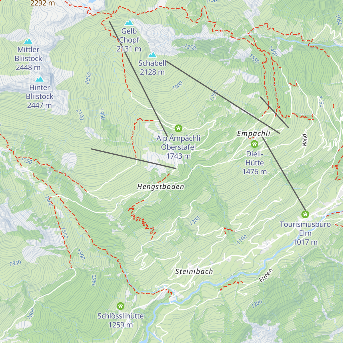 Berghotel Bischofalp map