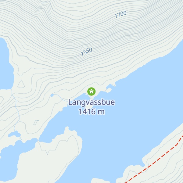 Map of Langvassbue