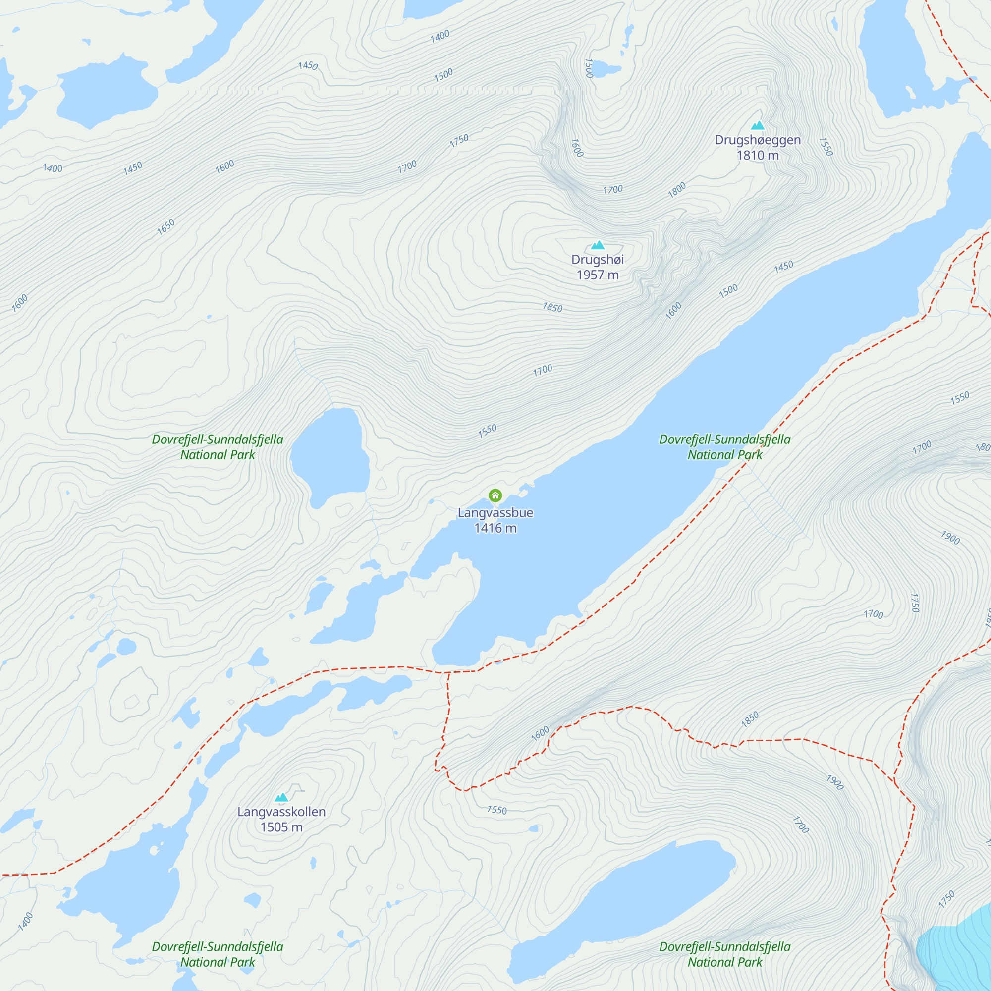 Langvassbue map