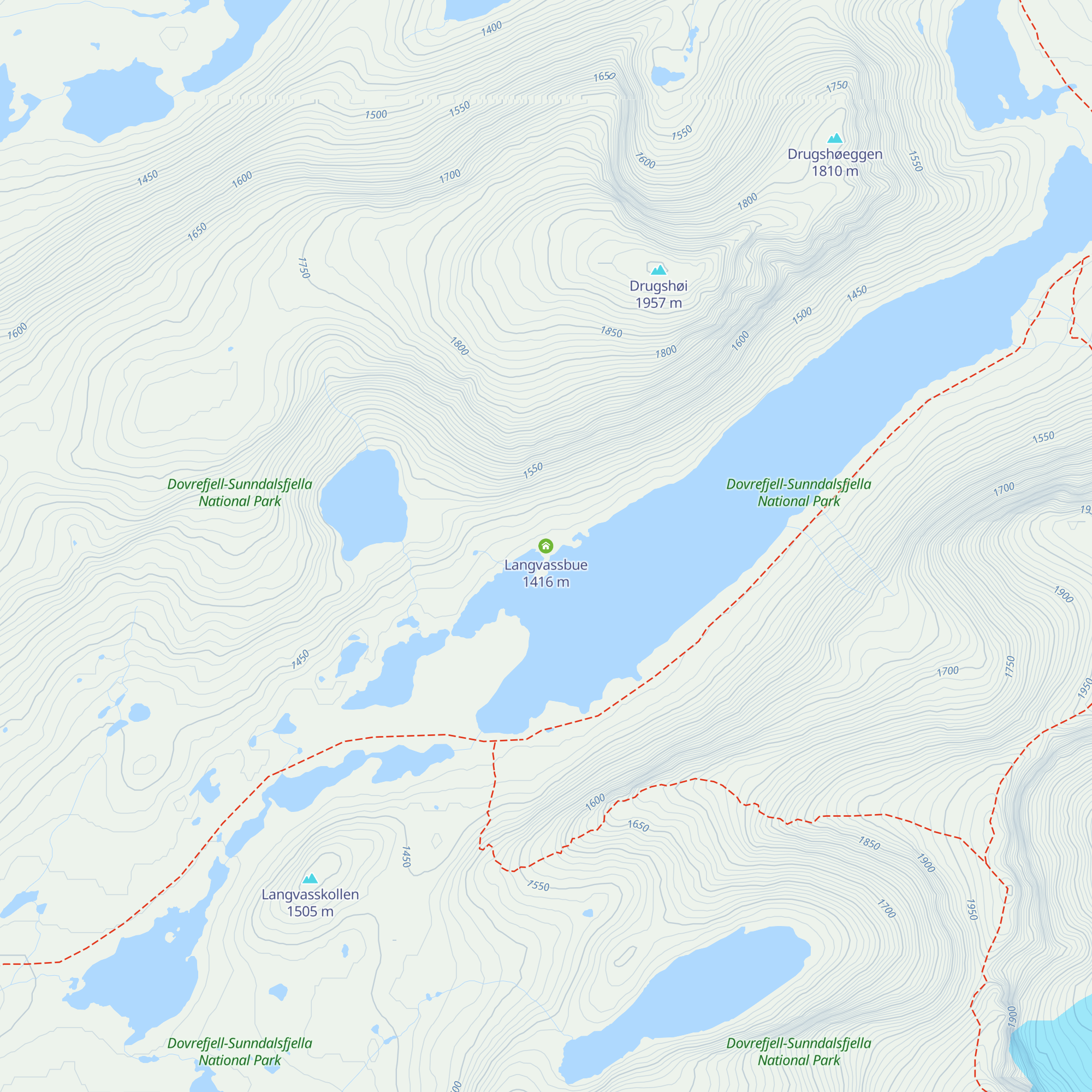 Langvassbue map