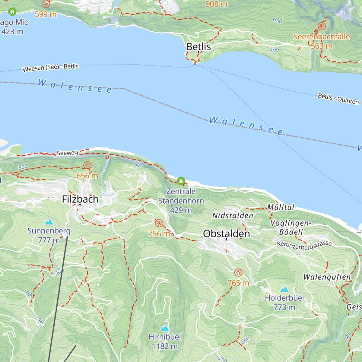 Zentrale Standenhorn map