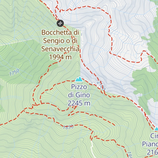 Map of Pizzo di Gino
