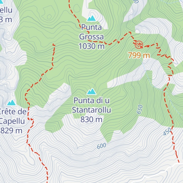 Map of Punta di u Stantarollu