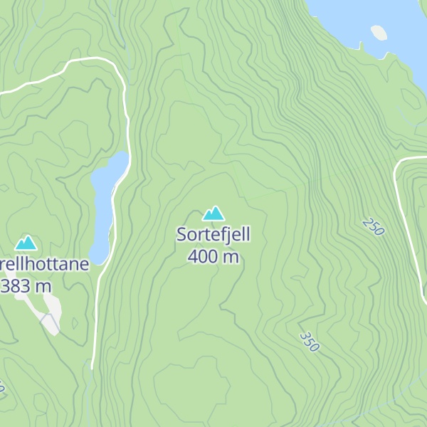 Map of Sortefjell