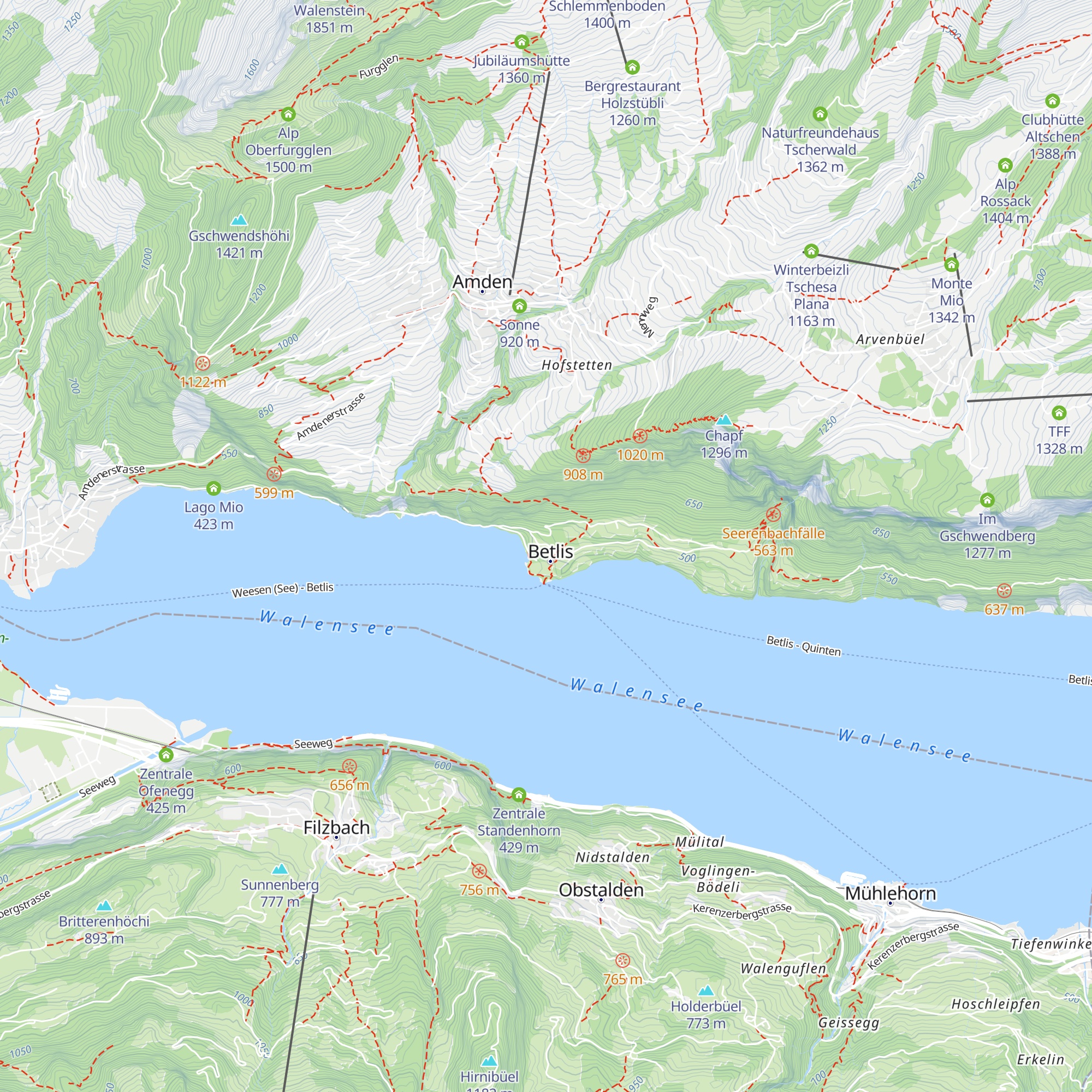 Restaurant Burg-Strahlegg map