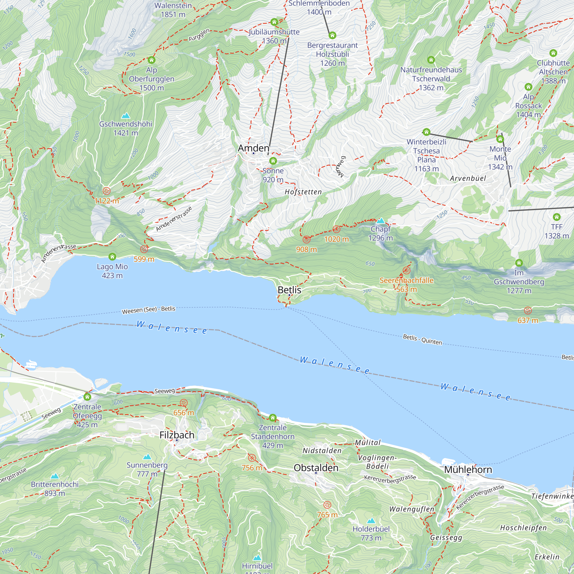 Restaurant Burg-Strahlegg map