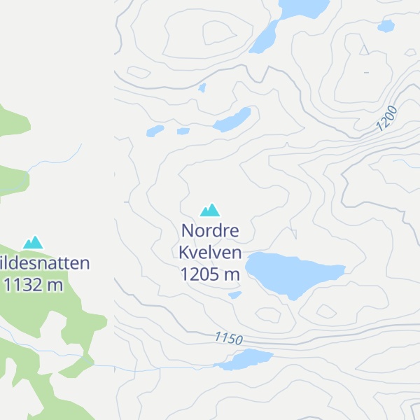 Map of Nordre Kvelven