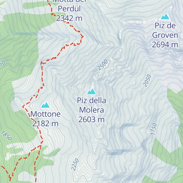 Map of Piz della Molera