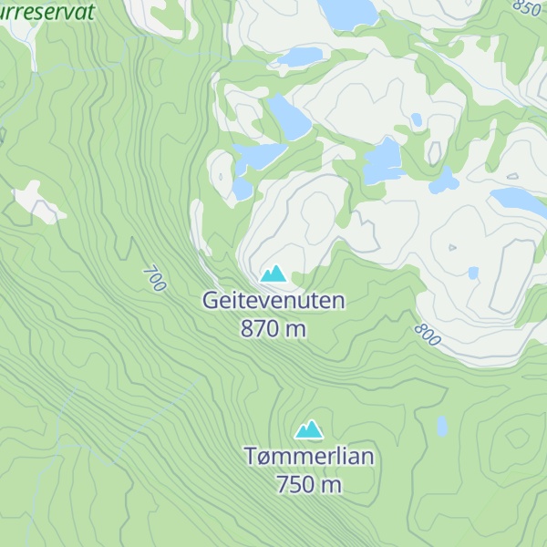 Map of Geitevenuten