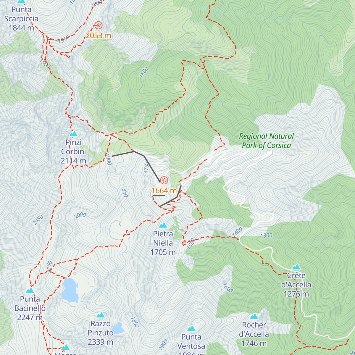 Refuge d'E Capanelle map