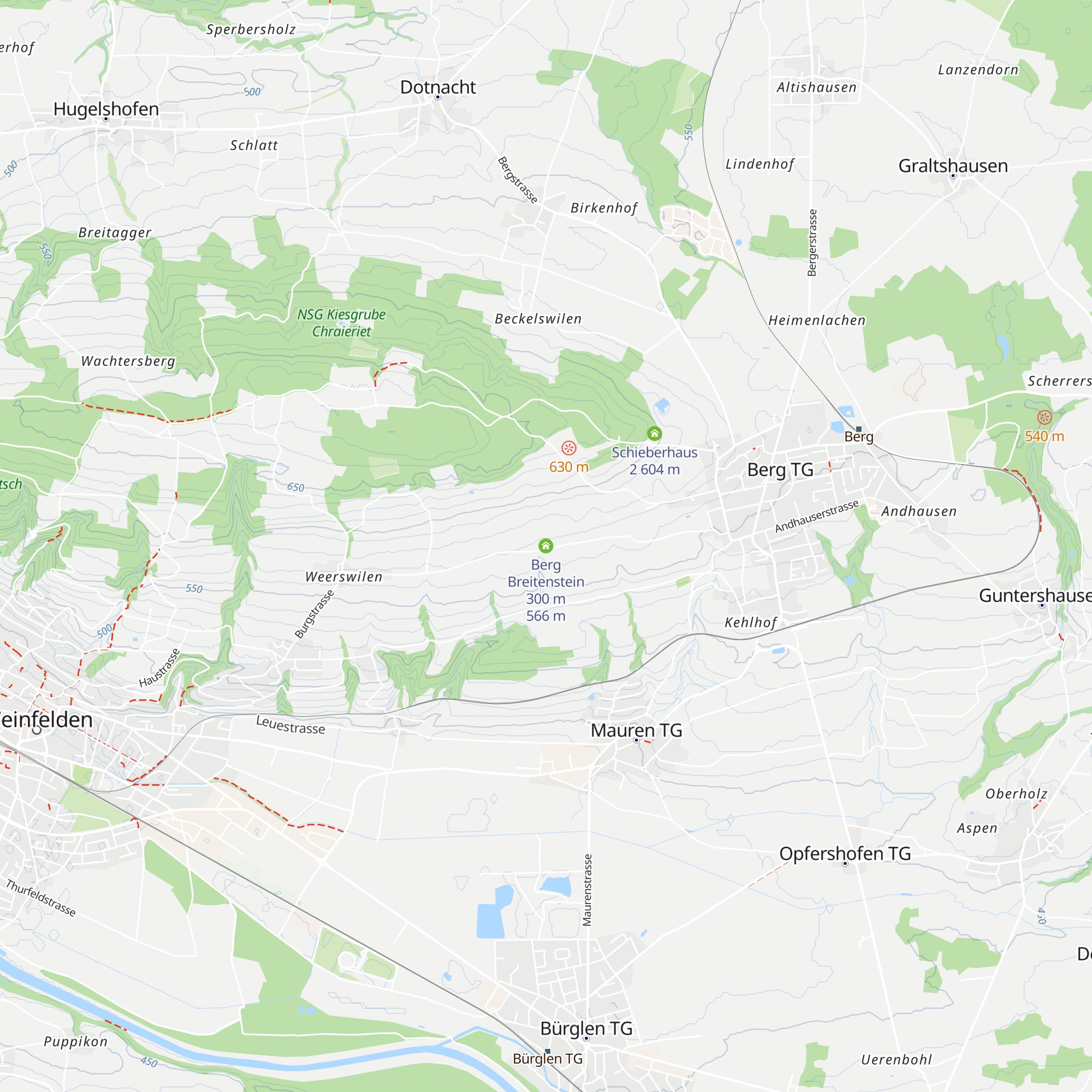 Berg Breitenstein 300 m map