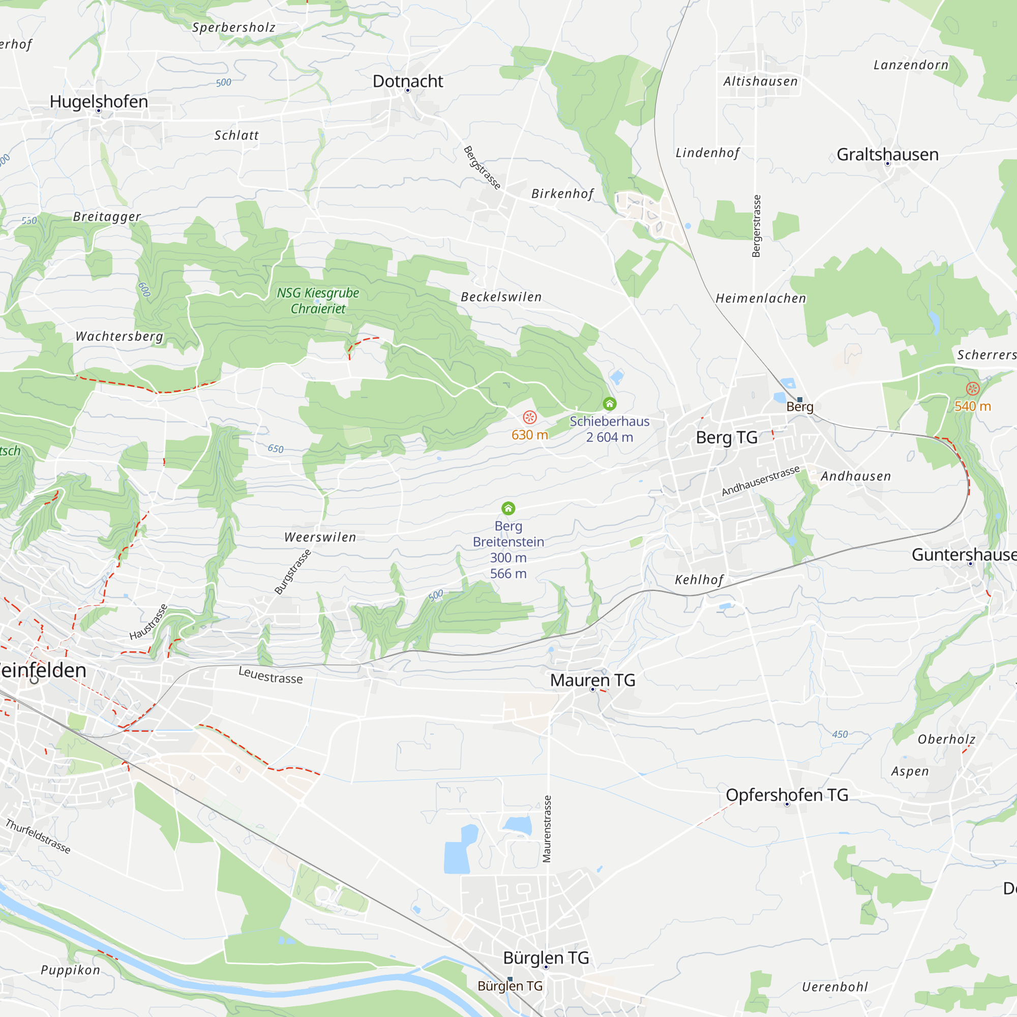 Berg Breitenstein 300 m map