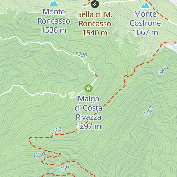 Map of Malga di Costa Rivazza