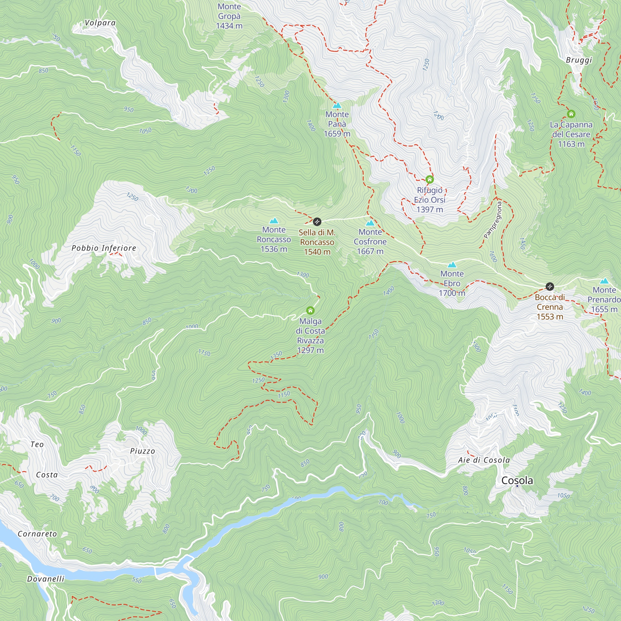 Malga di Costa Rivazza map